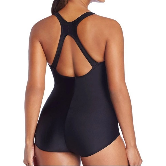 Speedo Womens Racerback Solid One-Piece Powerflex Size 18 Swimsuit - Picture 10 of 10